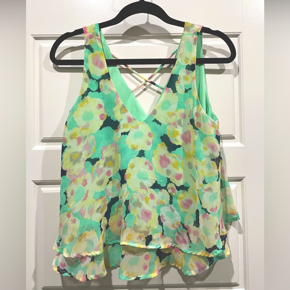 Chiffon floral tank